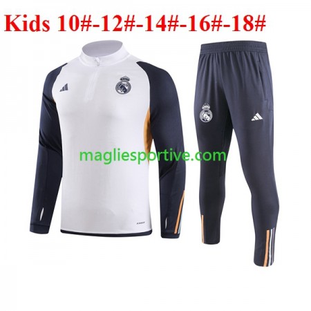 Real Madrid Bambino Tute Felpe da Allenamento Bianco 2023-2024